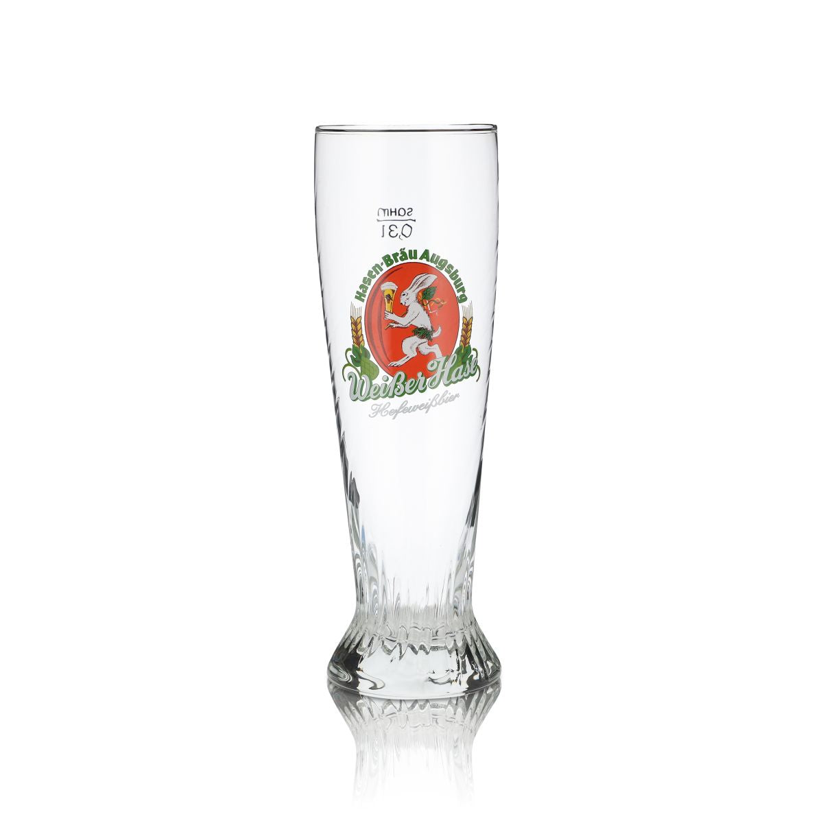 Hasenbräu Augsburg szklanka 0.3l szklanka do piwa pszenicznego szklanka do Hefeweizen browar Augsburg