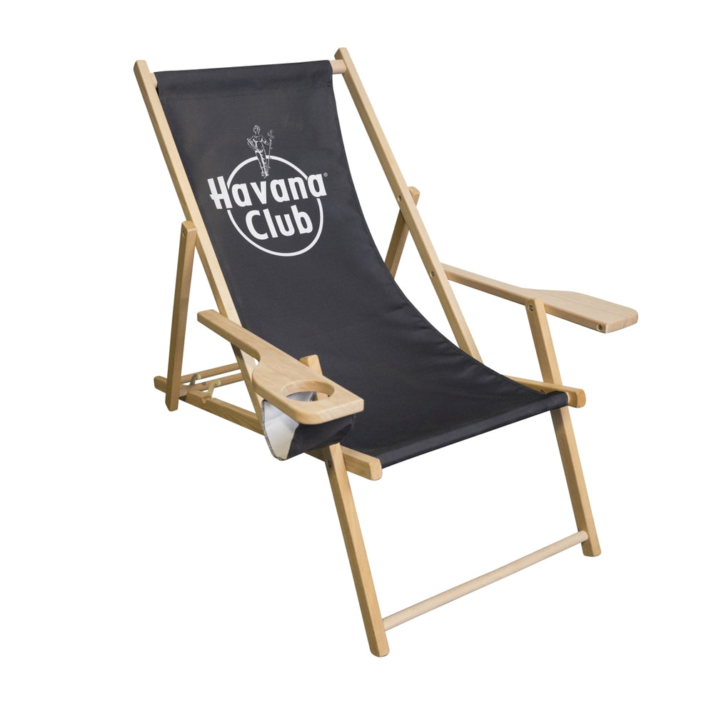 Leżak Havana Club Uchwyt na kubek Krzesło składane Krzesło wypoczynkowe Bar plażowy Outdoor