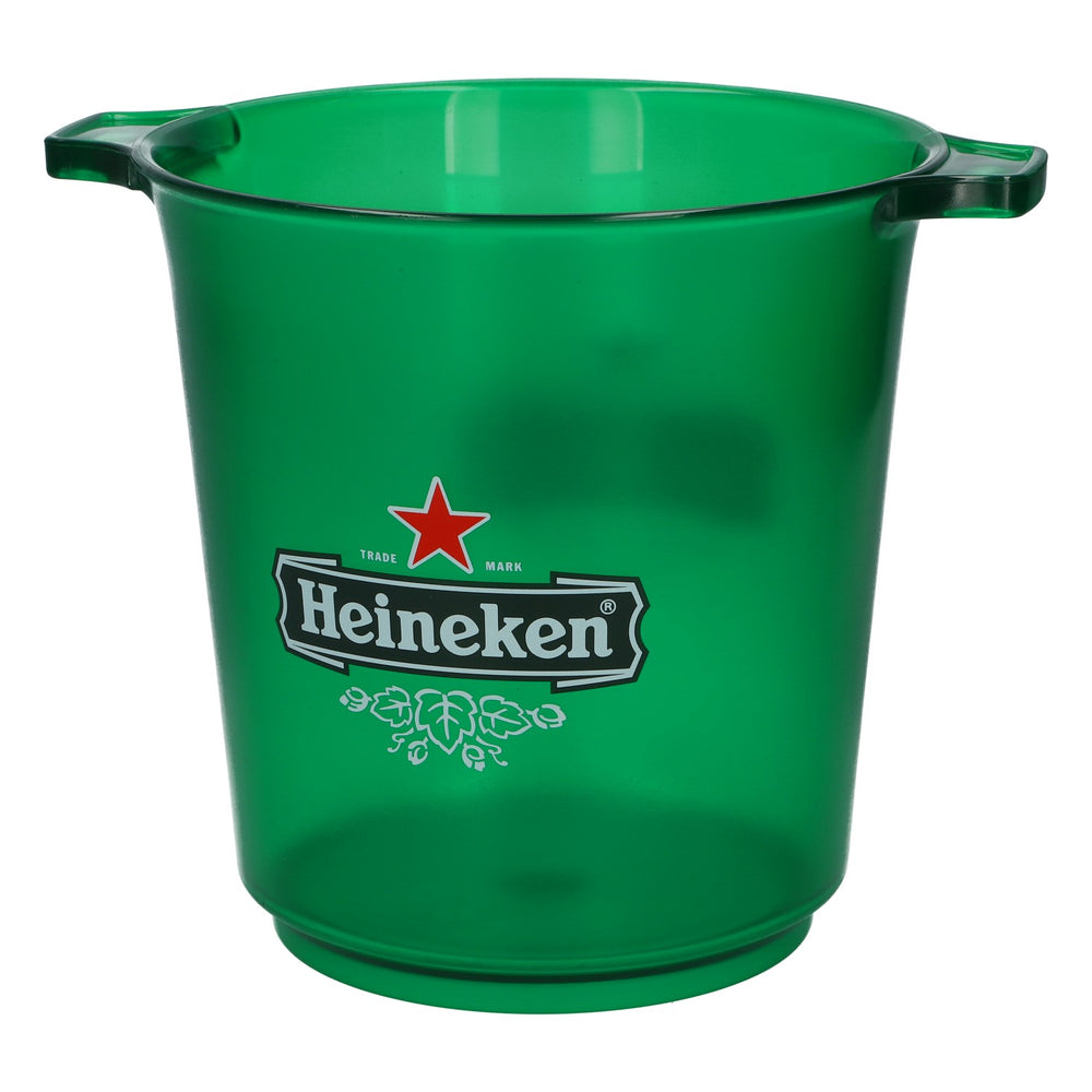 Akrylowy chłodziarka do piwa Heineken, zielona, okrągła, oryginalna, na lód, imprezowa