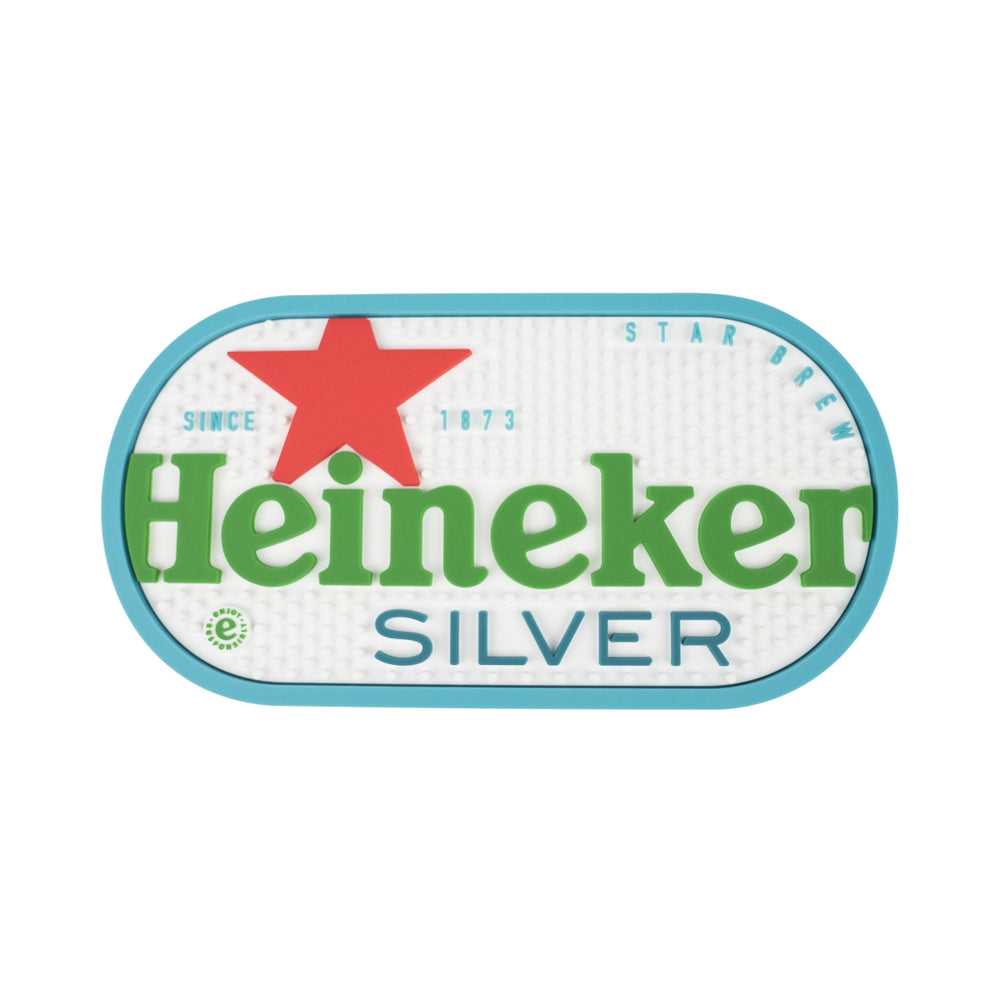 Mata barowa do piwa Heineken Silver 32x16.5cm Owalna mata do odsączania szklanek Runner Gastro