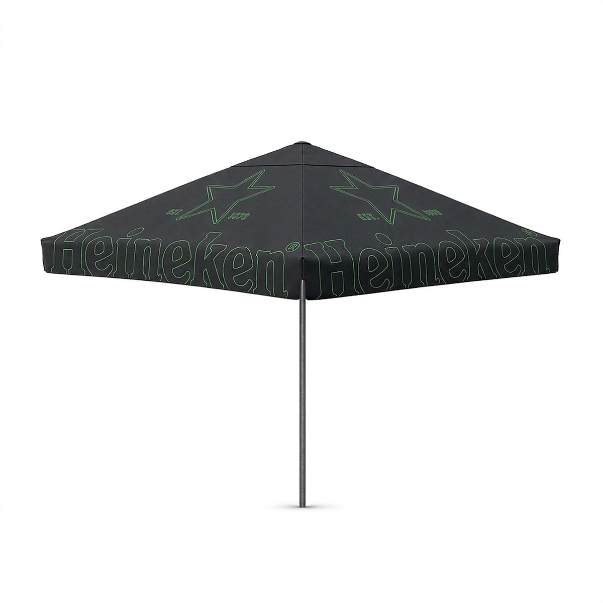 Parasol do piwa Heineken 3x3 m – parasol dla browarów, lokali gastronomicznych i ogródków piwnych