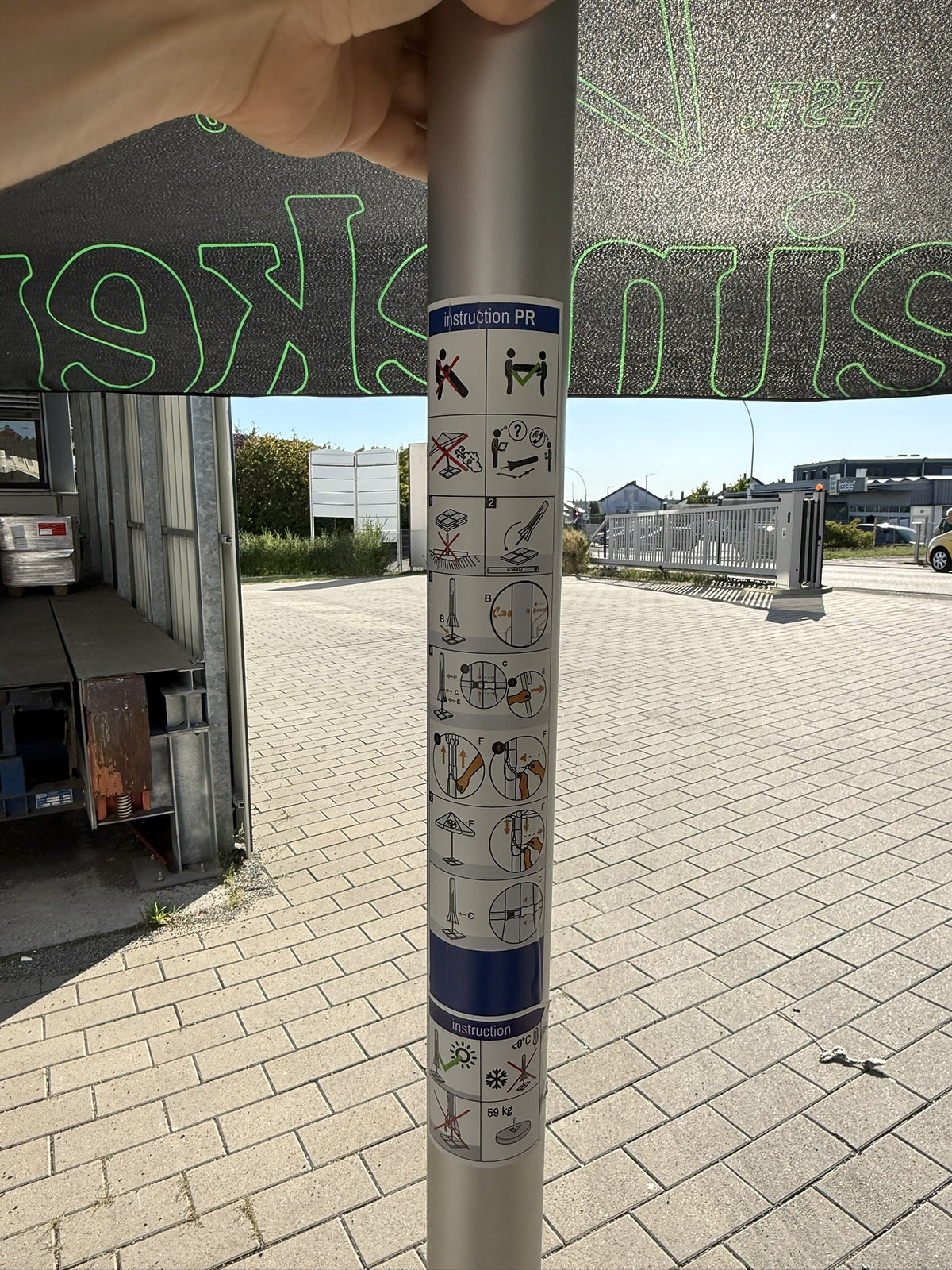 Parasol do piwa Heineken 3x3 m – parasol dla browarów, lokali gastronomicznych i ogródków piwnych – Widok 3