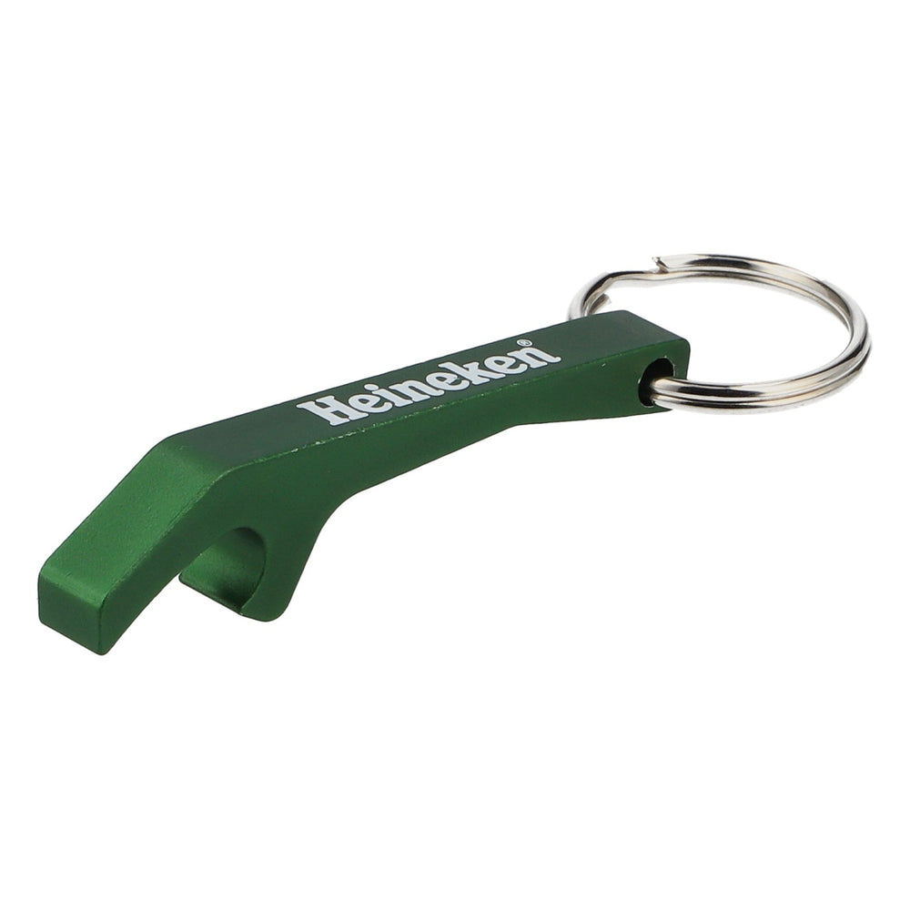 Breloczek do kluczy Heineken z otwieraczem do butelek i kapsli, metalowy, zielony, oryginalny