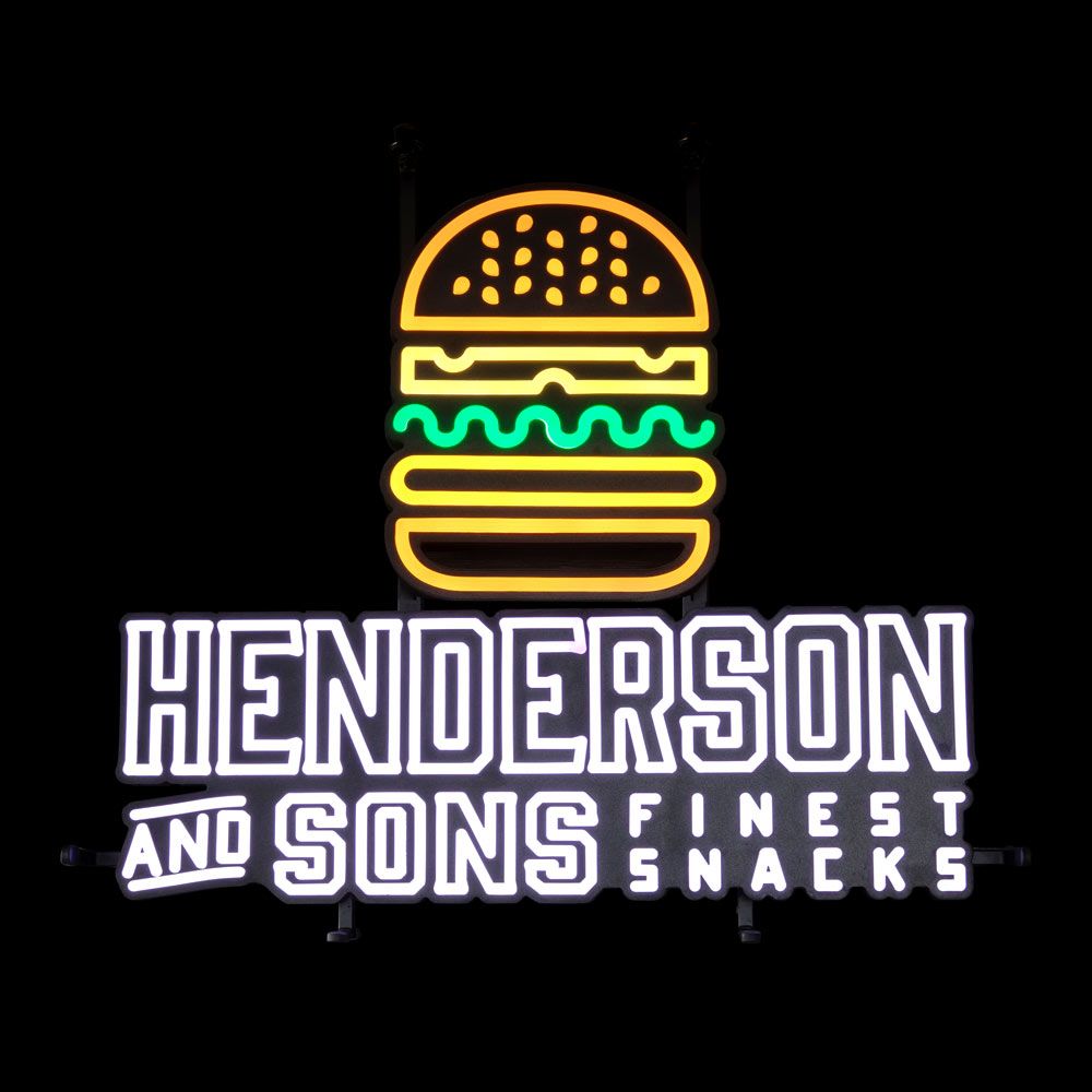 Neon Henderson Neon LED burger wewnętrzny ściemnialny pasek wyświetlacza – Widok 2