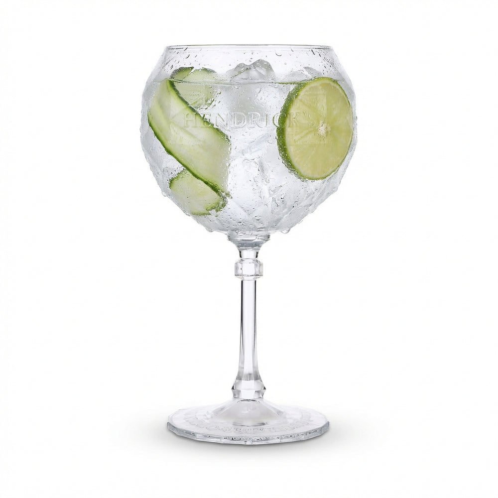 Szklanka do ginu Hendricks 0,5 l Szklanki balonowe Elegancki relief Kontur szkła Aperitif
