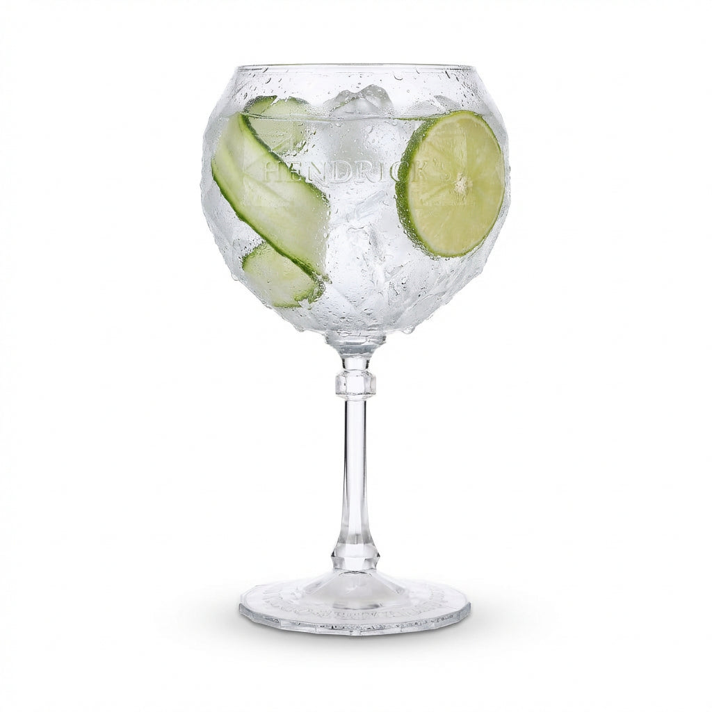 Szklanka do ginu Hendricks 0,5 l Szklanki balonowe Elegancki relief Kontur szkła Aperitif