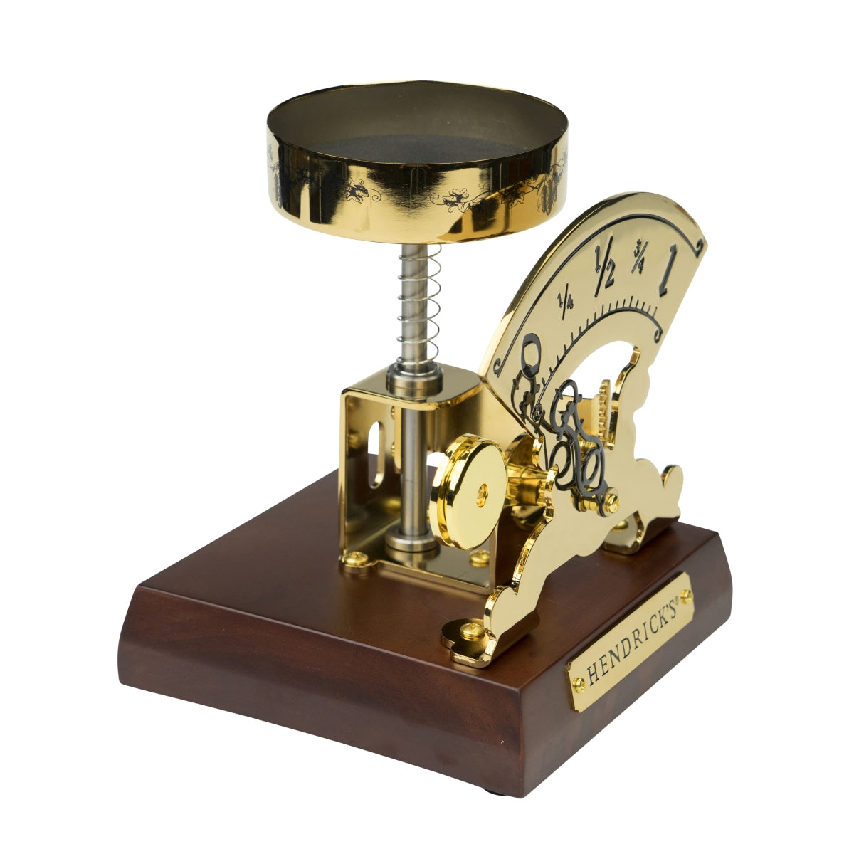 Hendricks Gin Glorifier Antique Scale Gold Bottle Display Rzadkość – Widok 3