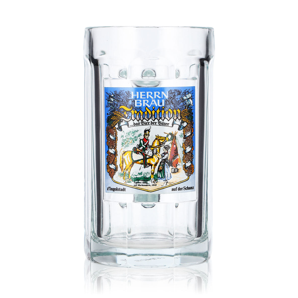 Szklanka do piwa Herrnbräu 0,5 l, dzbanek Ingolstadt Sahm