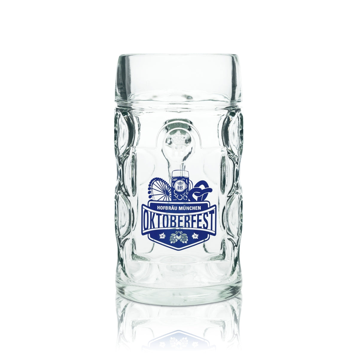 Szklanka do piwa Hofbräu Munich 1l Maßkrug Oktoberfest Sahm Krüge Seidel Humpen