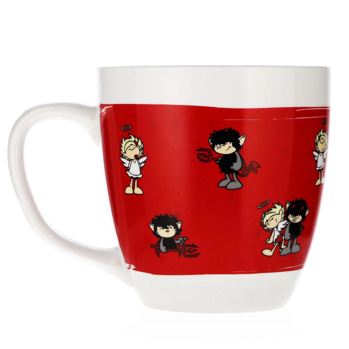 Szklanka do wody „Höllensprudel” 0,3 l, filiżanka do kawy „Devil&Angel” – czerwona, ceramiczna filiżanka