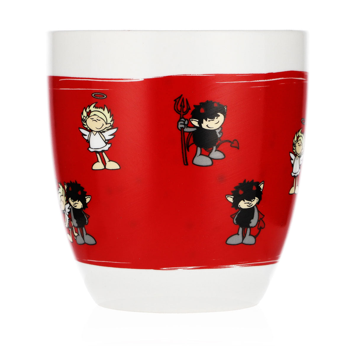 Szklanka do wody „Höllensprudel” 0,3 l, filiżanka do kawy „Devil&Angel” – czerwona, ceramiczna filiżanka – Widok 4