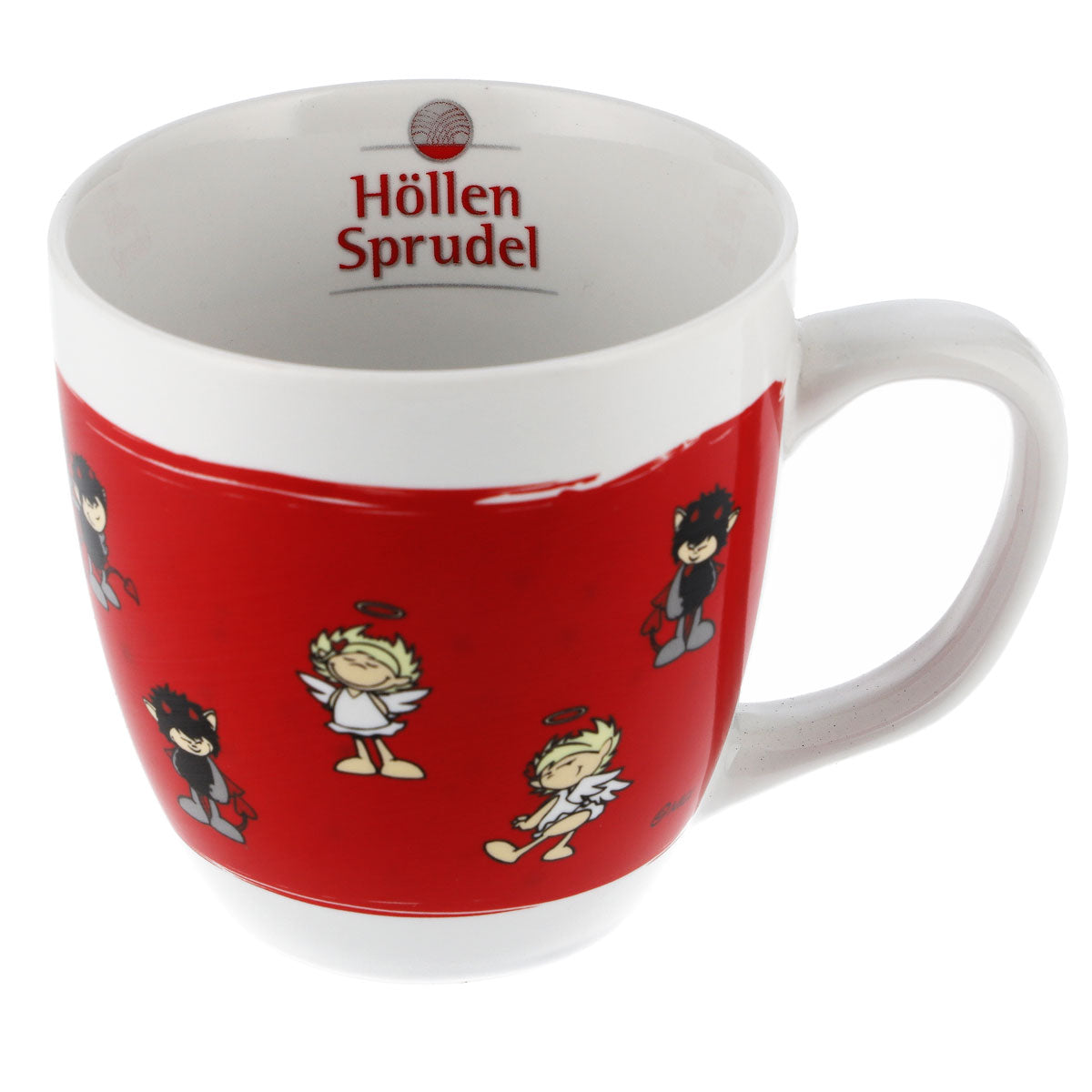 Szklanka do wody „Höllensprudel” 0,3 l, filiżanka do kawy „Devil&Angel” – czerwona, ceramiczna filiżanka – Widok 5