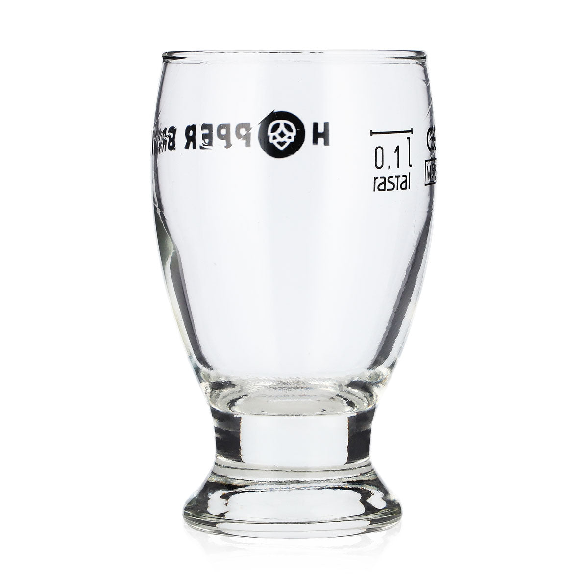 Szklanka do piwa Hopper Bräu Stamper 0,1 l, szklanka pucharowa, mini szklanka Rastal, szklanka do piwa typu pils, szklanka typu pint – Widok 3