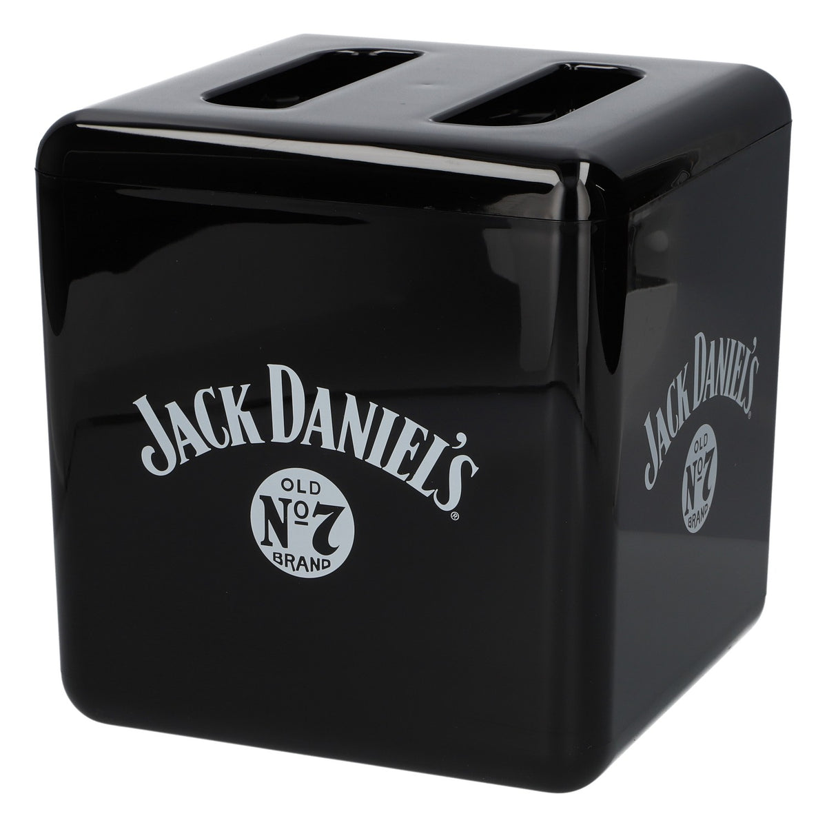 Akrylowa lodówka do whisky Jack Daniel's z pojemnikiem na kostki lodu, czarna, z tworzywa sztucznego, akcesoria barowe – Widok 3
