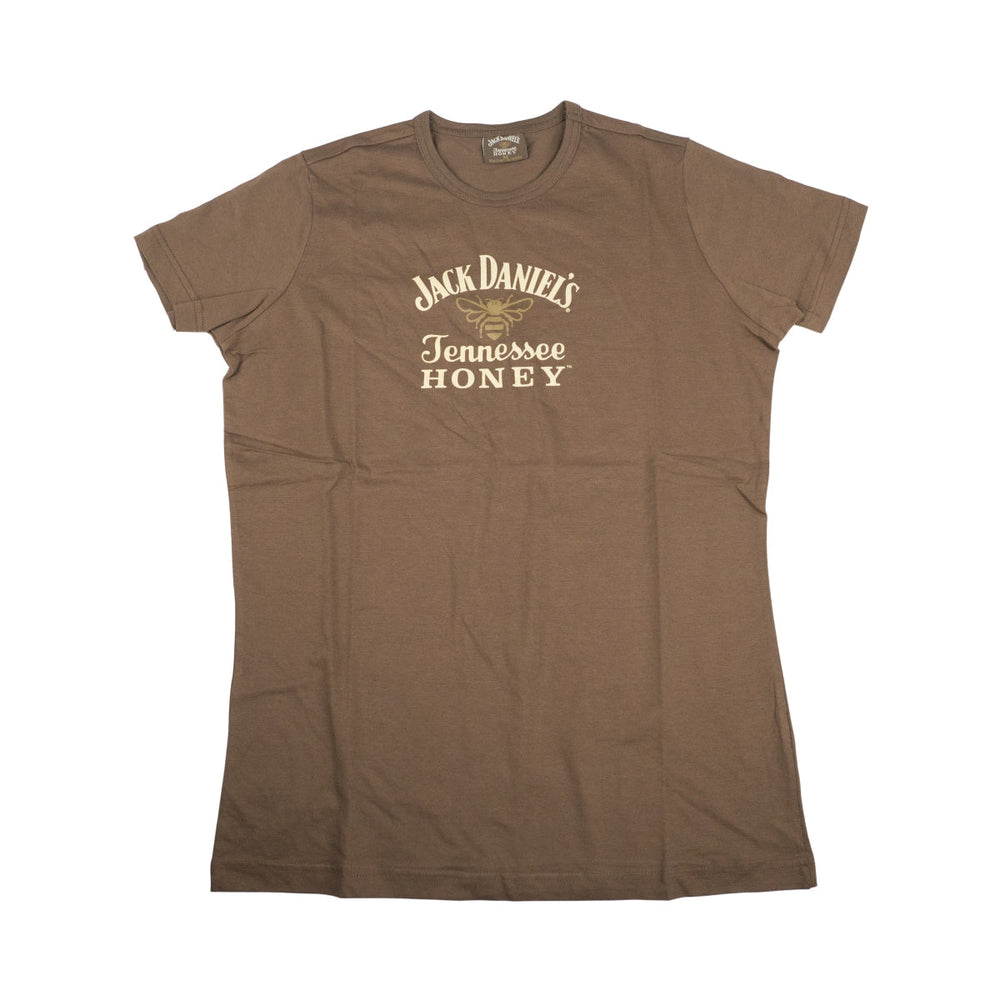 Jack Daniels T-Shirt Honey Brązowy Rozm. L Unisex Koszula Odzież Wierzchnia Whiskey USA