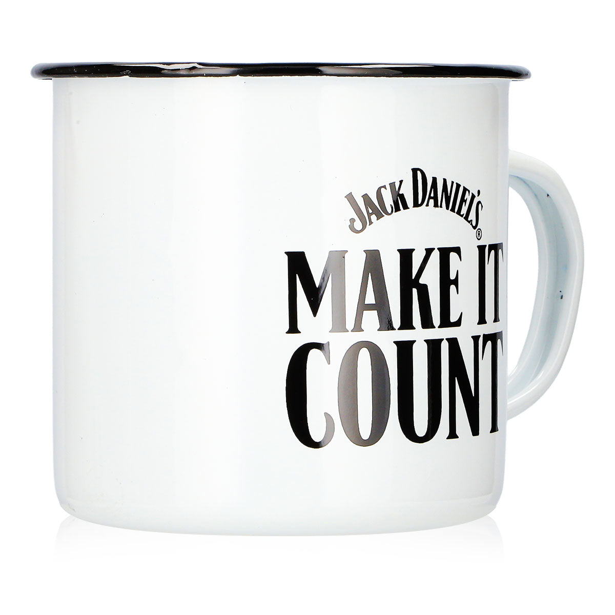Szklanka do whisky Jack Daniels 0,54 l z nadrukiem „MAKE IT COUNT”, biała – Widok 2