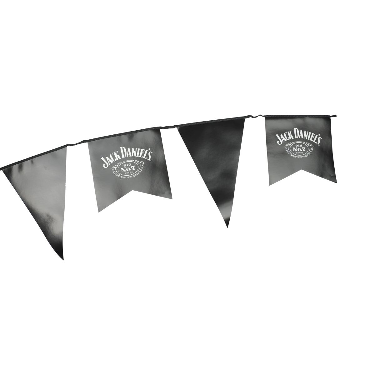 Jack Daniels Whiskey Pennant Czarny Łańcuch Flaga Pokój Impreza Papierowe Wachlarze Dekoracja