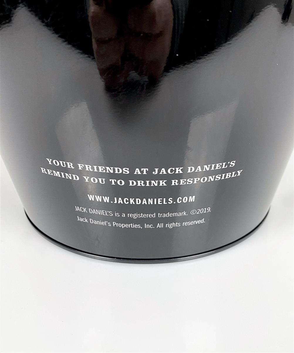 Jack Daniels Whisky Blaszane wiadro Pojemnik na kostki lodu Chłodziarka do butelek czarna – Widok 5