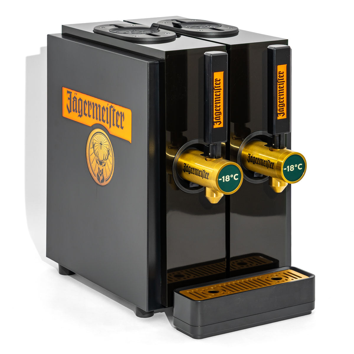 Jägermeister Likör Dual Tap Machine Urządzenie do nalewania alkoholu na 2 butelki Czarne urządzenie do nalewania shotów – Widok 5
