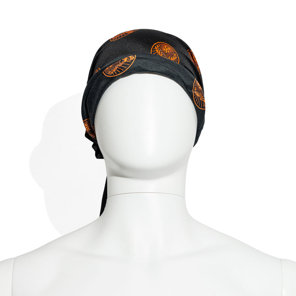Jägermeister Likör Chustka Bandana Chustka motocyklowa czarna/pomarańczowa