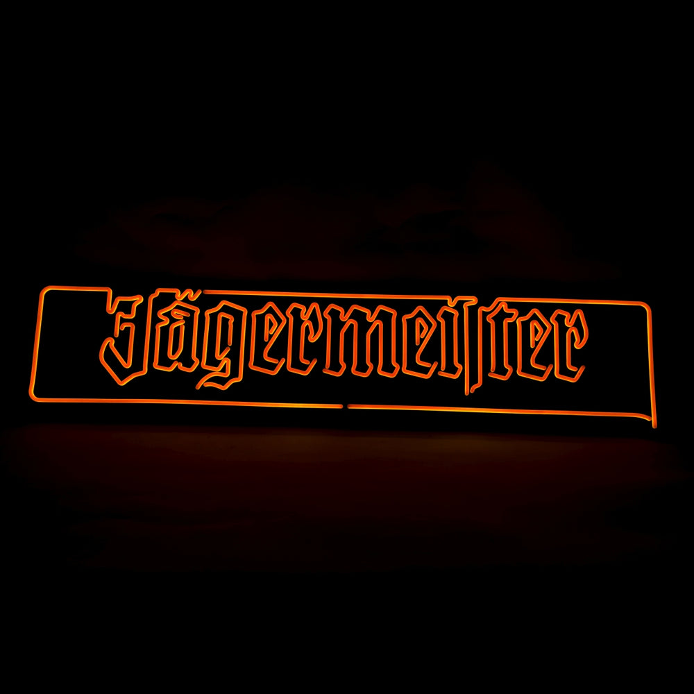 1 Jägermeister likier neon neon napis pomarańczowy LED montaż ścienny + sufitowy wraz z zasilaczem nowy