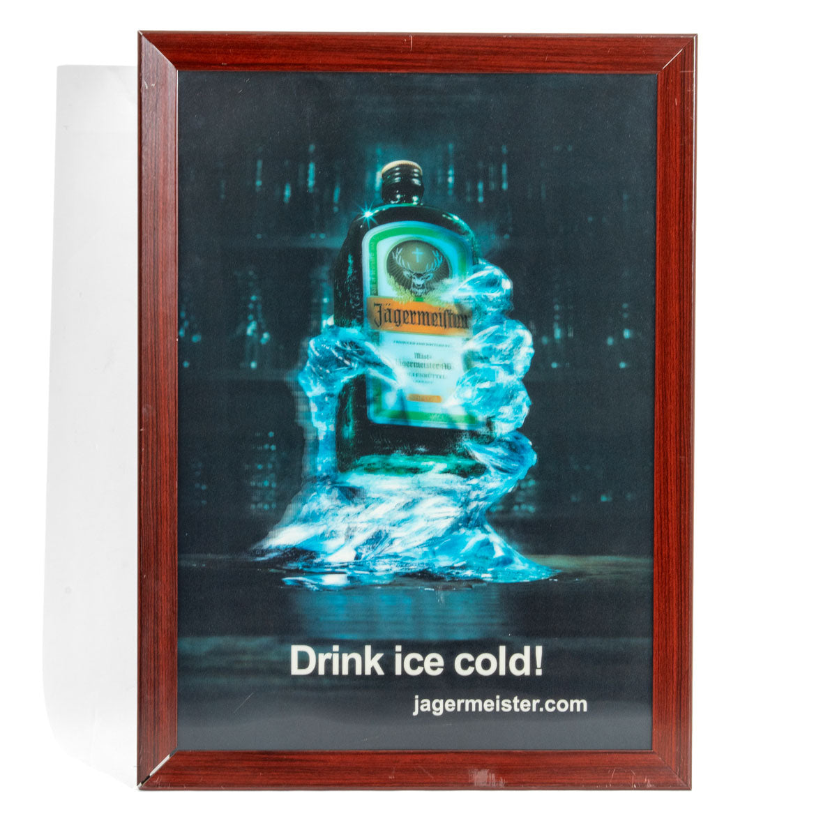 Jägermeister tabliczka ścienna ramka na zdjęcia efekt 3D dekoracja barowa brązowa 53x39 cm B-WARE