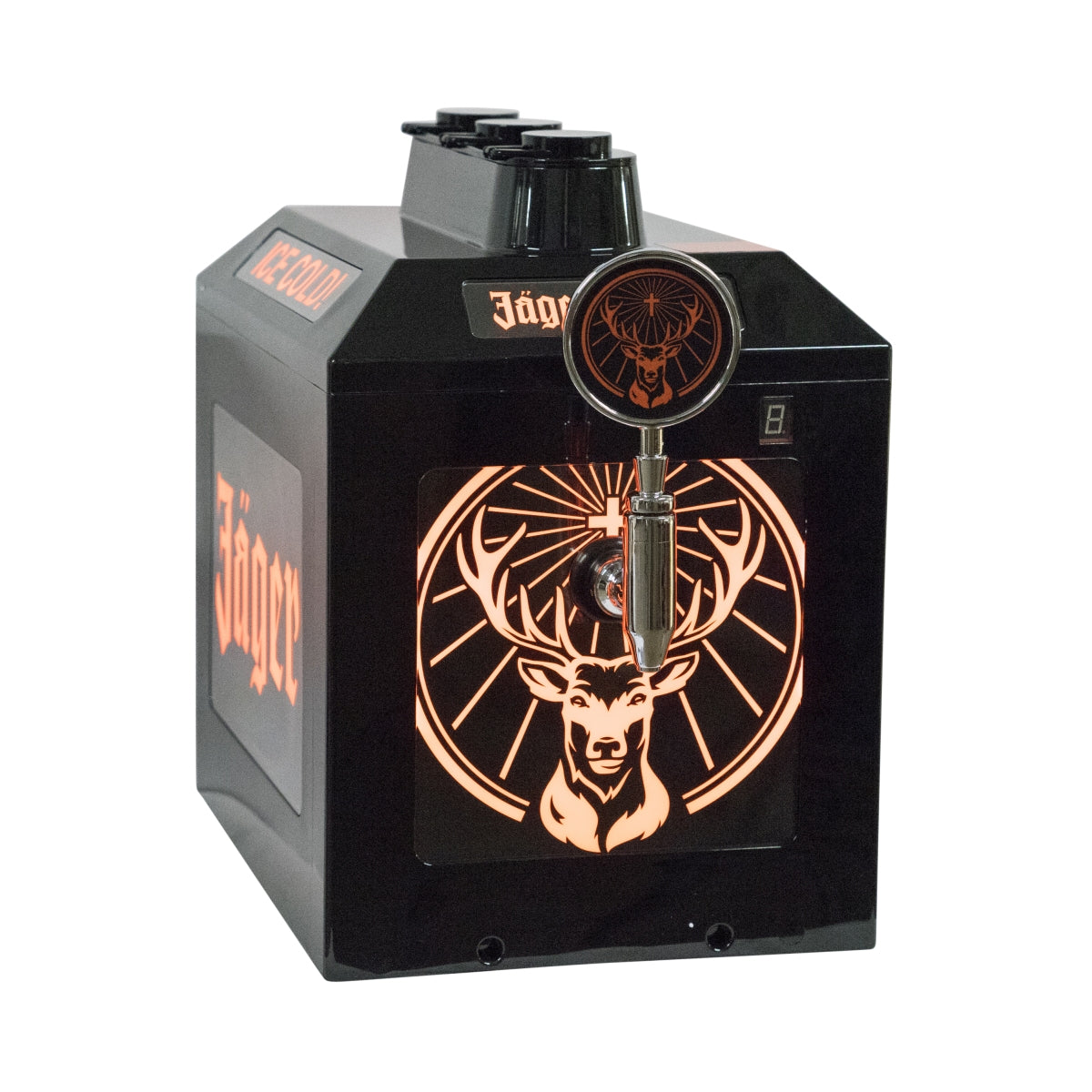 Jägermeister automat kranowy 3 butelki nalewak LED chłodziarka ciągła