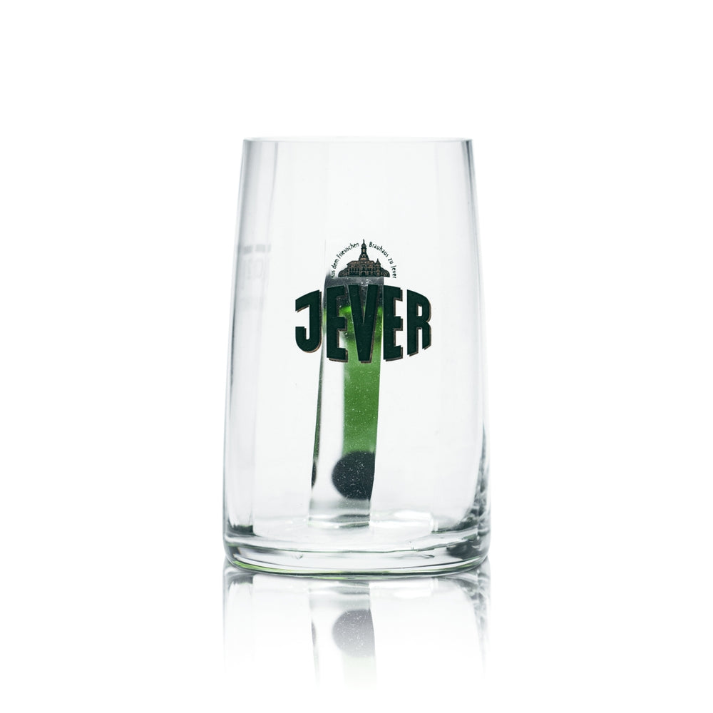 Szklanka do piwa Jever 0,2l Tankard Seidel Glasses Rare Green Handle Oak Gastro