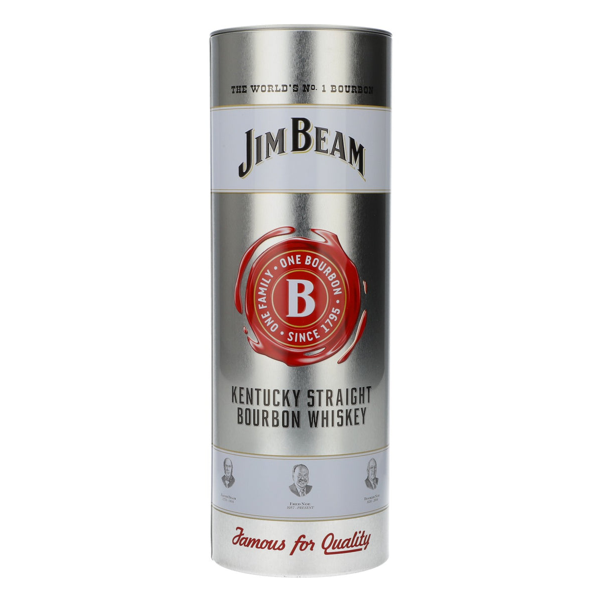 Jim Beam Whisky Puszka blaszana Dekodose Dekoracja okrągła srebrna