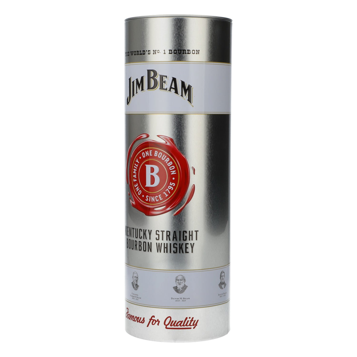 Jim Beam Whisky Puszka blaszana Dekodose Dekoracja okrągła srebrna – Widok 3
