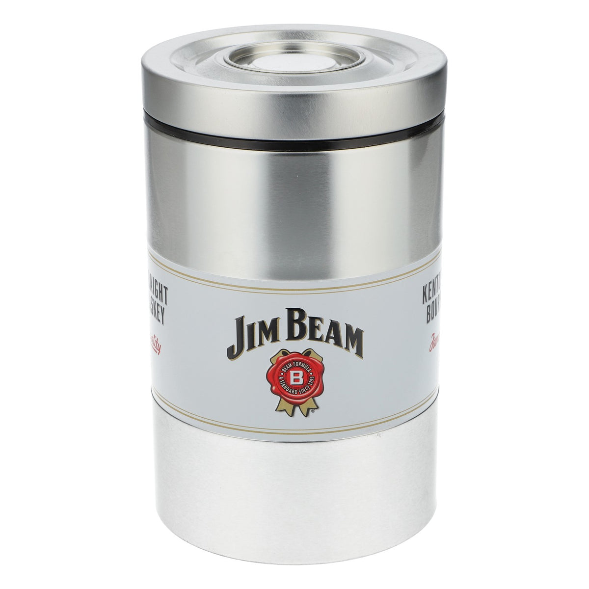 Jim Beam Whisky Chłodziarka do butelek Pudełko na butelki Puszka srebrna okrągła