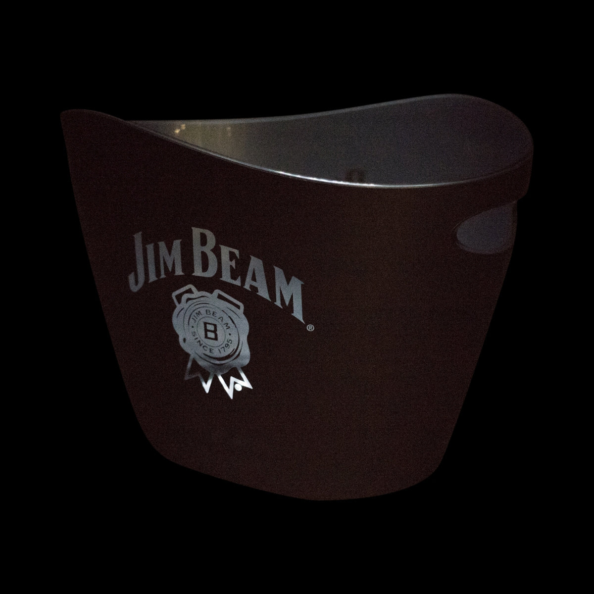 Jim Beam whisky cooler LED srebrny pojedynczy pojemnik na lód butelka bar kostka lodu światło – Widok 4