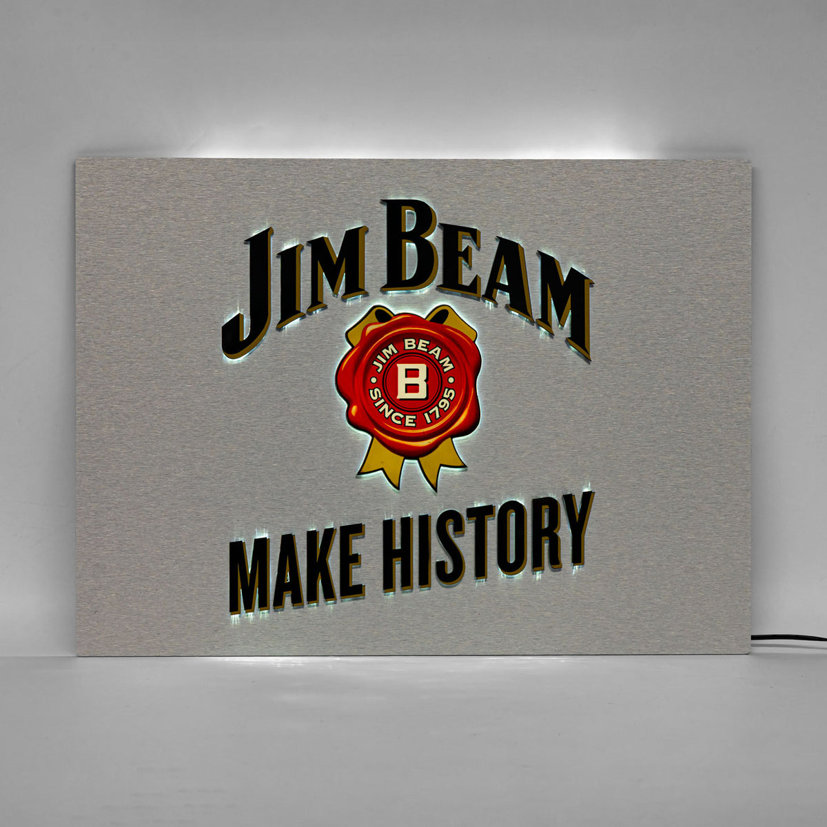 Jim Beam Whisky Neon LED 50x36 cm wraz z zasilaczem „Make It Count” – Widok 3