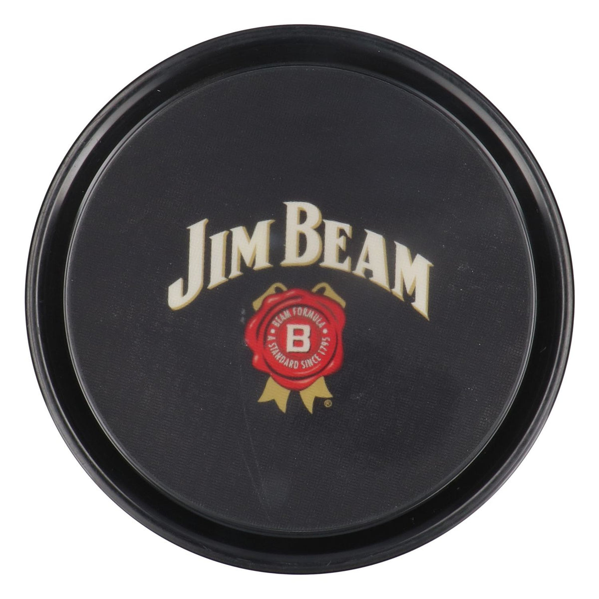Taca okrągła Jim Beam Whisky Taca do serwowania Czarna wersja
