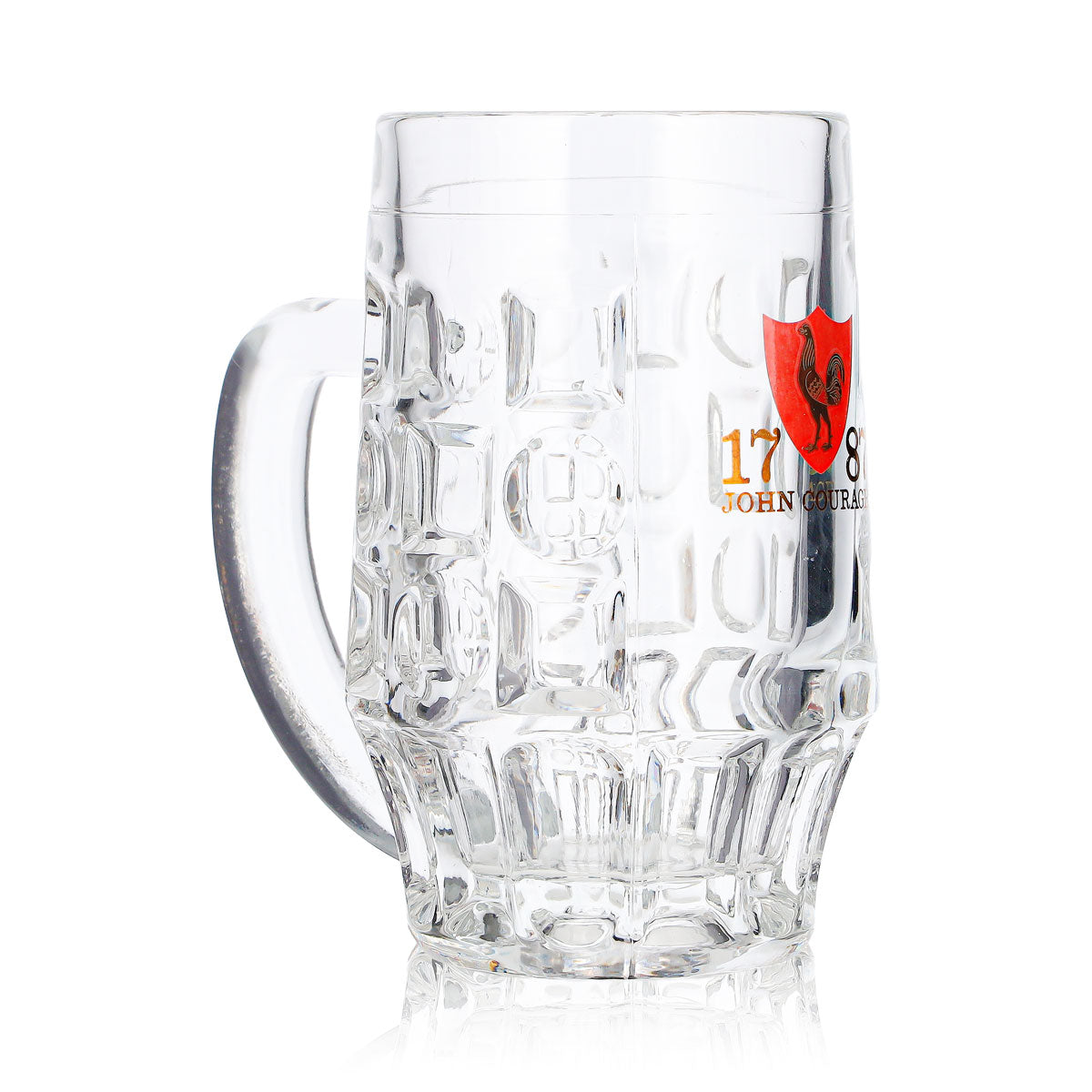Szklanka do piwa John Courage 0,25 l z reliefem – Widok 3