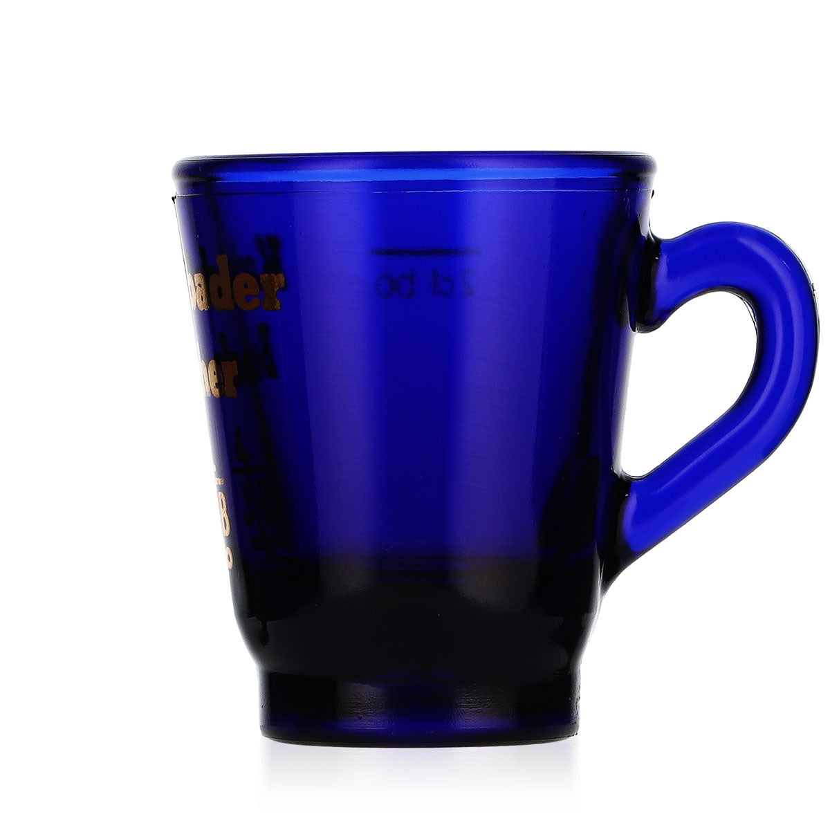 Karkonoska wódka Szklanka Shotglas Kurzer Stamper 2cl  niebieska złote logo – Widok 5