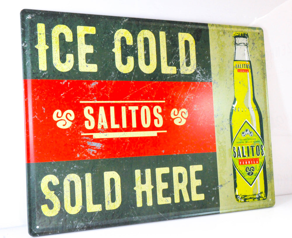 Puszka piwa Salitos 40x30cm "Ice Cold Sold Here" tablica reklamowa ściana reklamowa