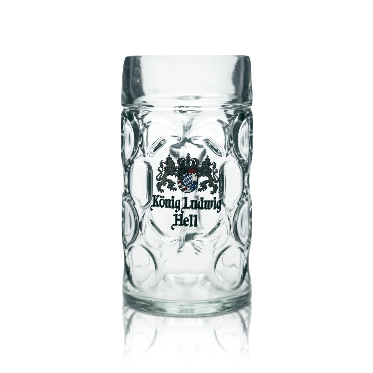 Szklanka do piwa King Ludwig 1l Maßkrug "Hell" Relief Wiesn kufle Seidel szklanki Bar