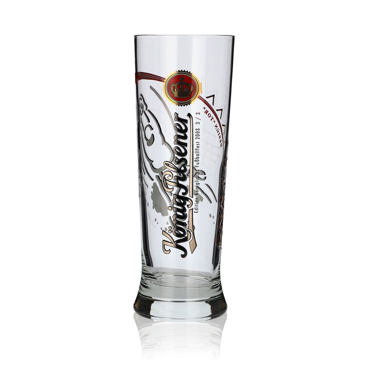 Król Pilsener Szklanka Piwna Edycja 2008 „Bramka” Szklanki do piwa Szklanka Pokal