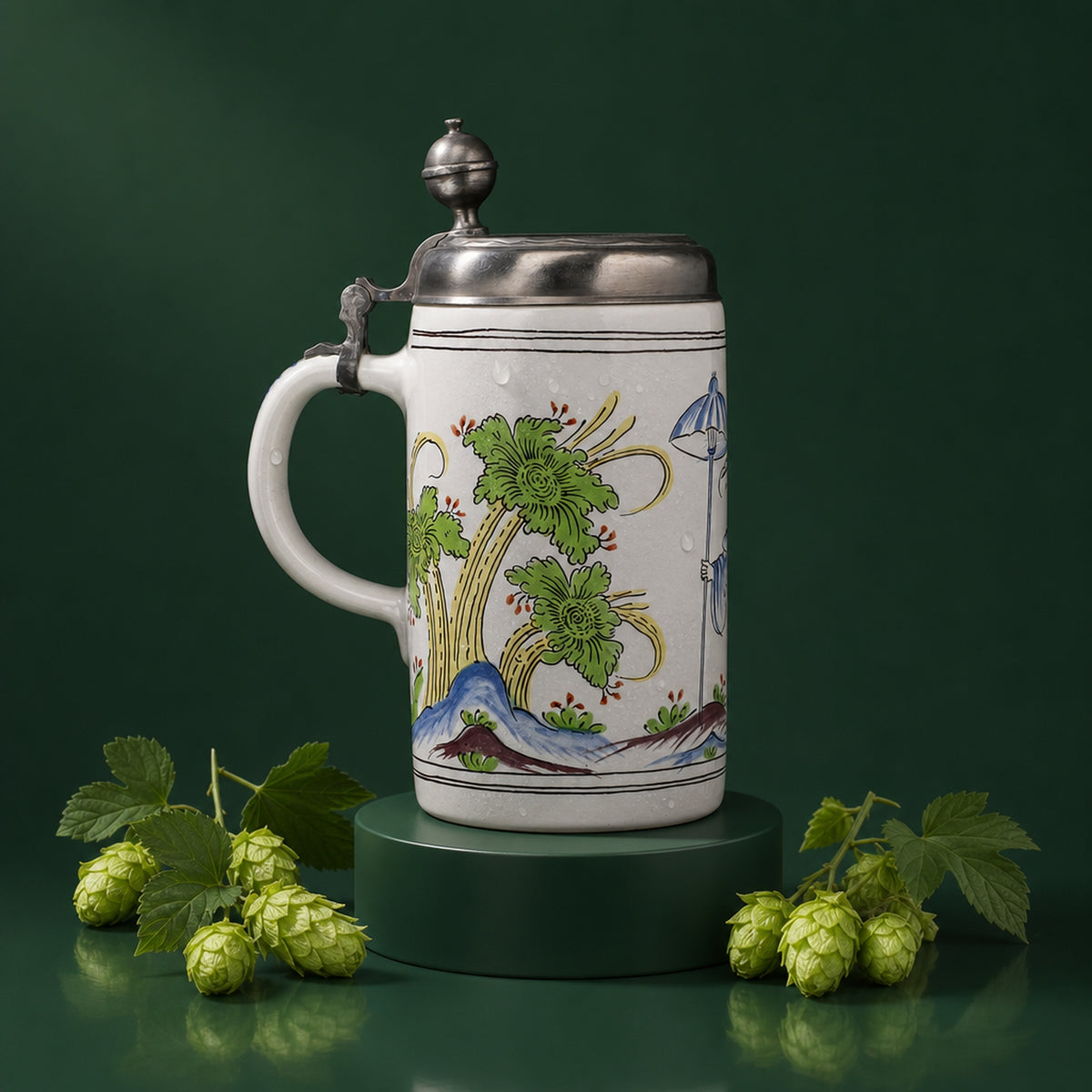 Szklany kufel König Pilsener – edycja roczna, ceramiczny kufel do piwa z 1992 r. – dla kolekcjonerów i miłośników