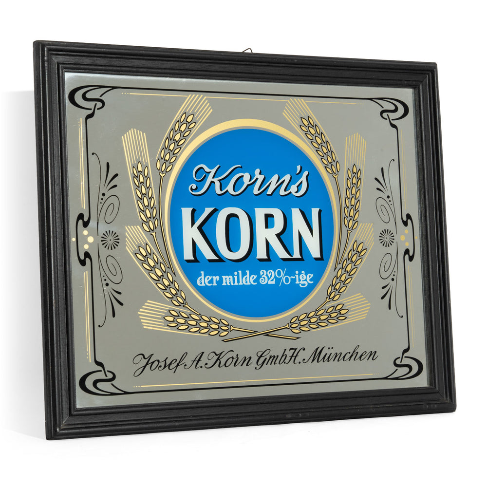 Korn´s Korn Spiegel Lustro reklamowe Akcesoria do barów Dekoracja ścienna Czarna rama