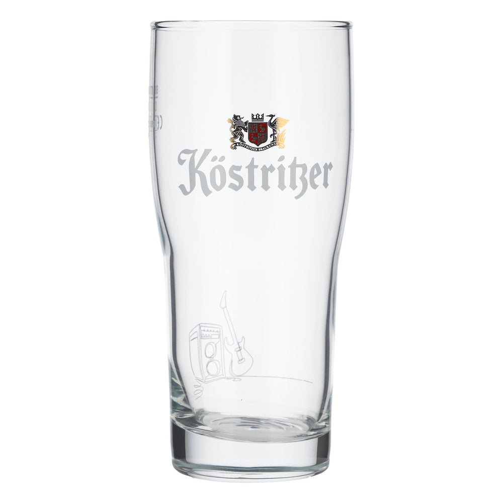 Köstritzer Beer Glass Mug Tumbler 0,3 l Guitar Engraving Brewhouse Sahm