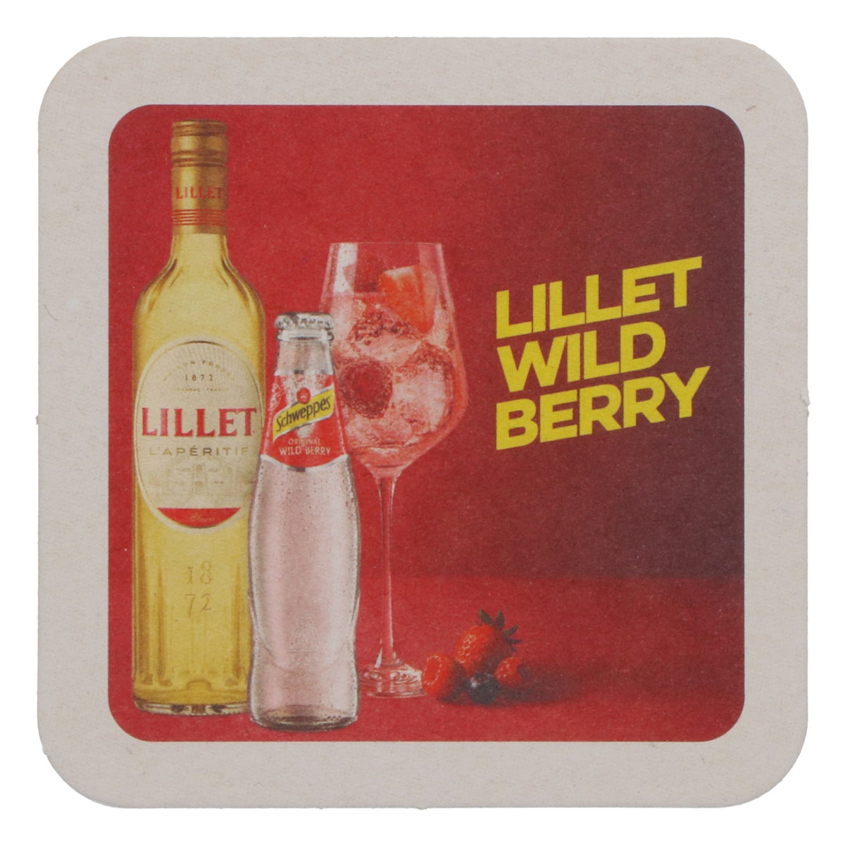 Podkładka pod piwo Krombacher „Lillet Wild Berry” – nowość – papierowa, biała – Widok 4