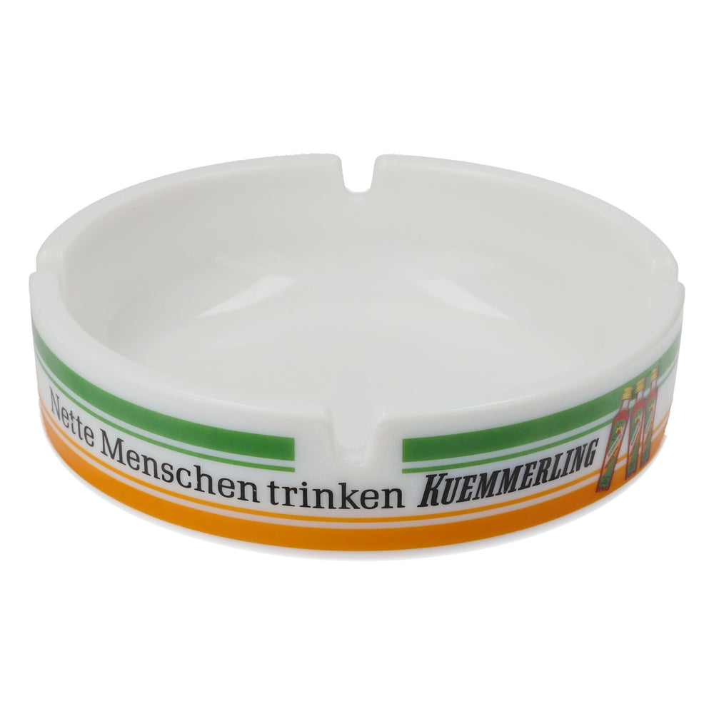 Popielniczka Kümmerling Likör „Nette Menschen…” 14 cm biała duża ceramiczna
