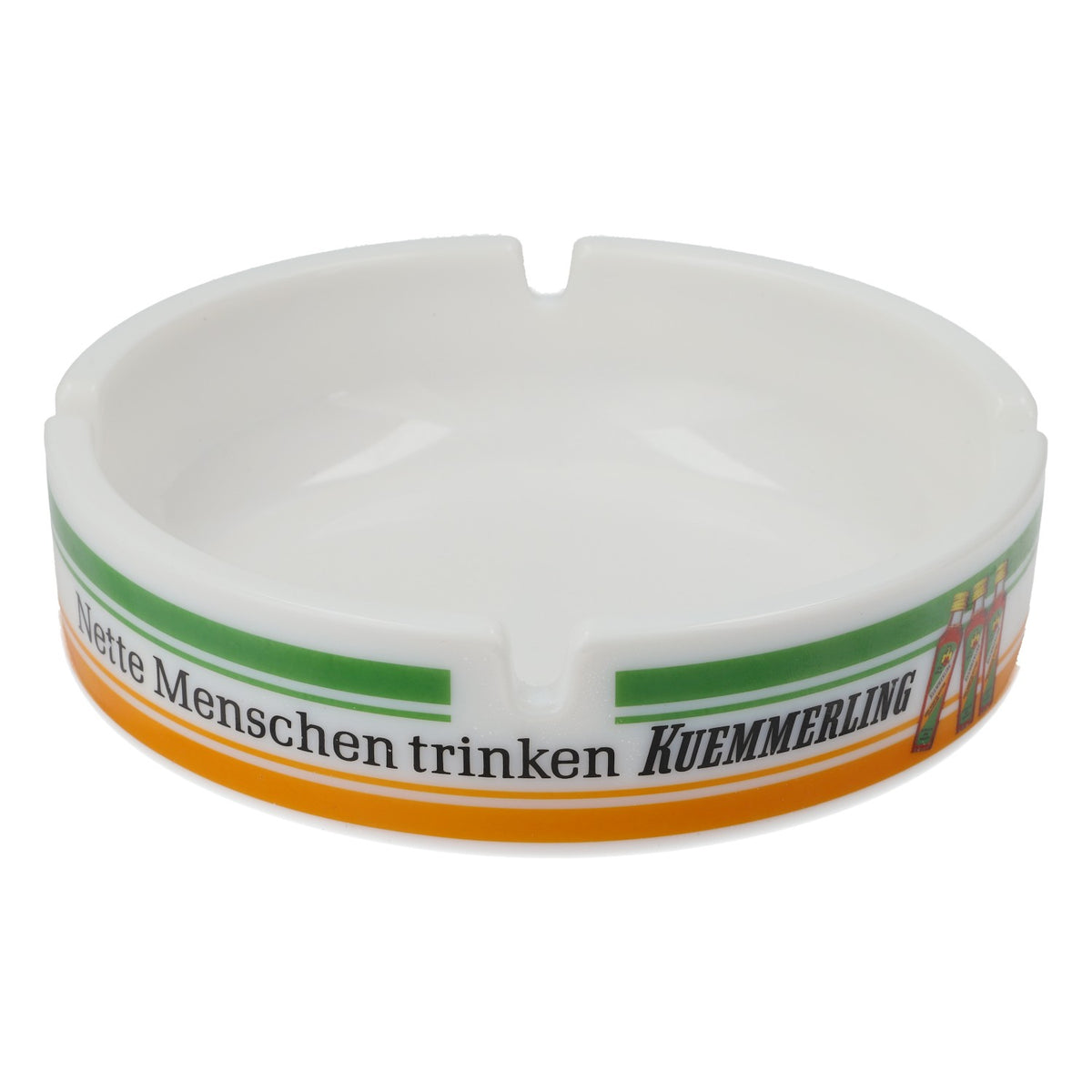 Popielniczka Kümmerling Likör „Nette Menschen…” 14 cm biała duża ceramiczna