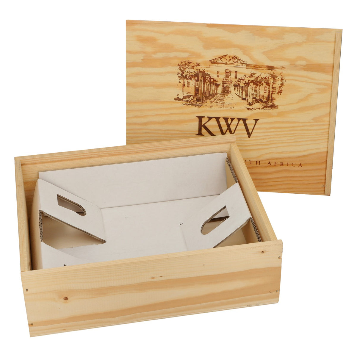 Skrzynka na wino KWV 28,5 x 34,5 x 11 cm  „Wina z Afryki Południowej” – Widok 4