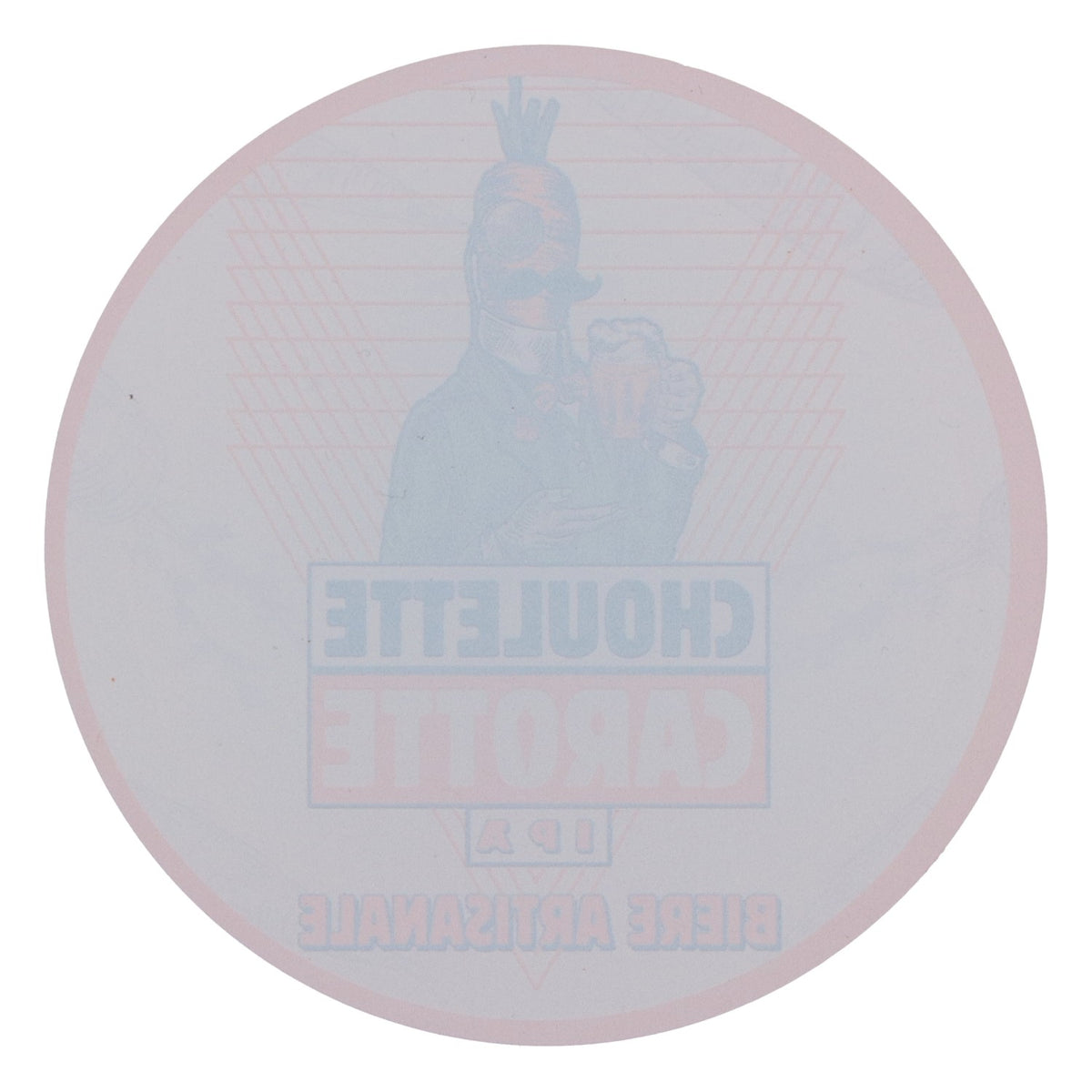 La Choulette – piwo, podkładka pod piwo, Choulette Blonde Triple Plat, okrągła, nowa – Widok 3