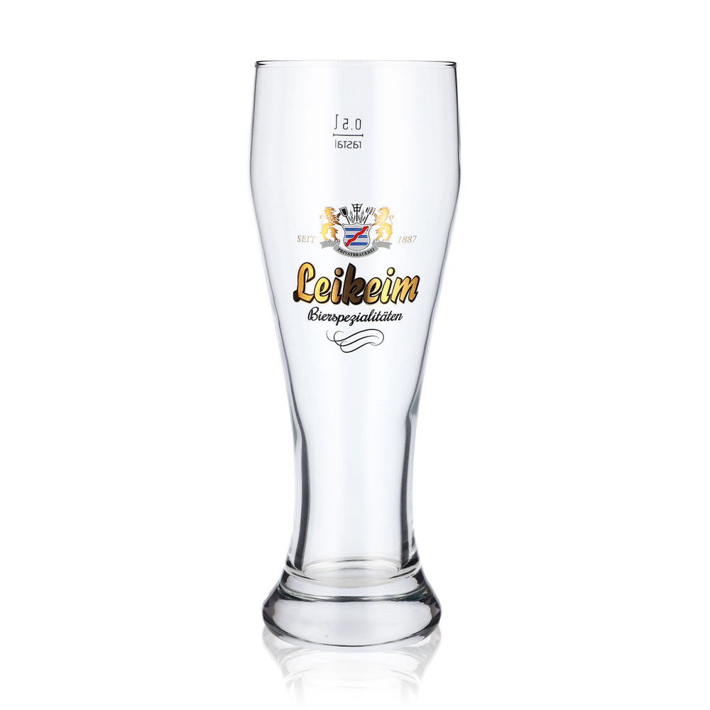 Szklanka do piwa Leikeim 0,5 l, puchar, szklanka do piwa pszenicznego z złotym logo Rastal