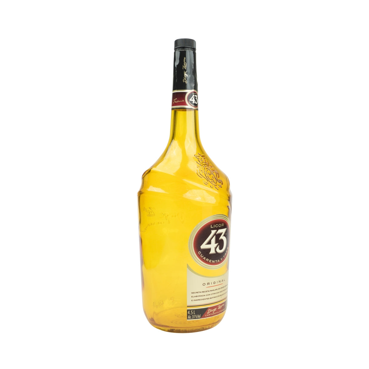 Licor43 4,5l show bottle pusta atrapa display pusta butelka likier 43 dekoracja baru żółty – Widok 2