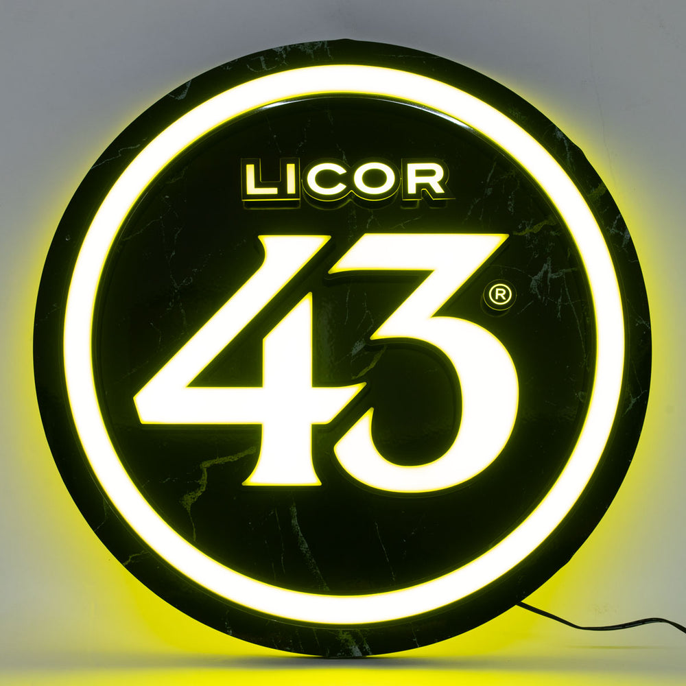 Likier 43 Neonowa reklama podświetlana diodami LED Tabliczka na bar Dekoracja barowa Licor 43